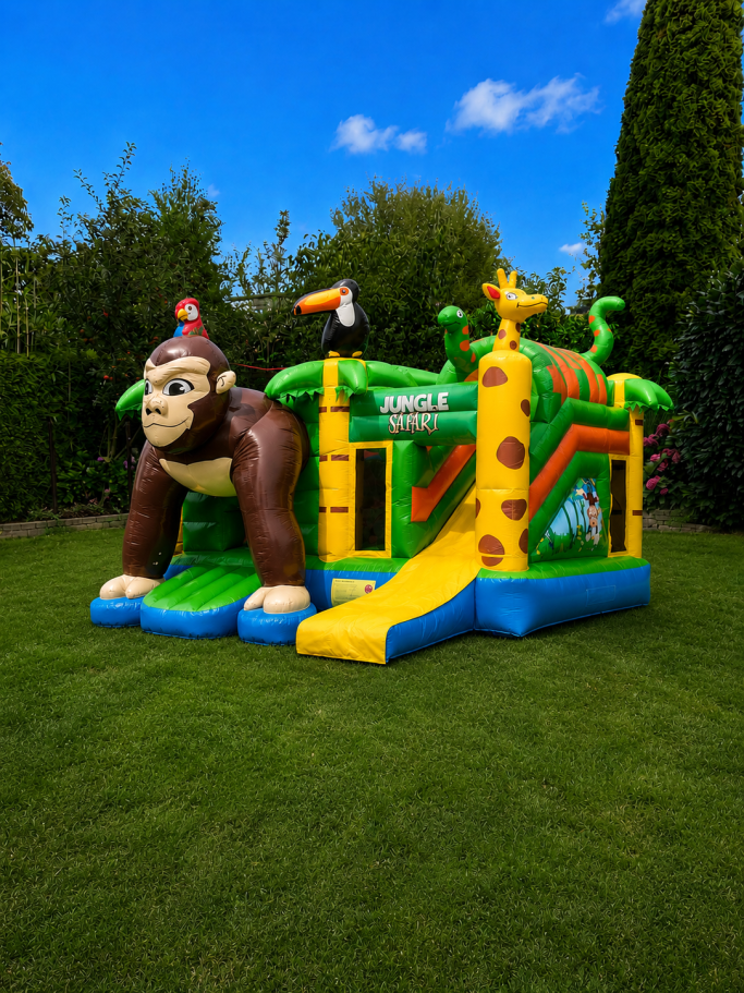 Dschungel-Hüpfburg mit Rutsche - unser Highlight - ideal für Kindergeburtstage
- sehr beliebt für große Events