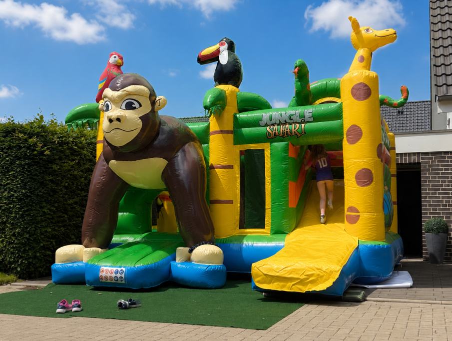 Dschungel-Hüpfburg - ideal für Kindergeburtstage und Familienfeiern
- Highlight bei großen Events
